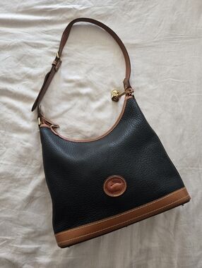 Vintage Dooney & Bourke Classic All-Weather Bag In Black